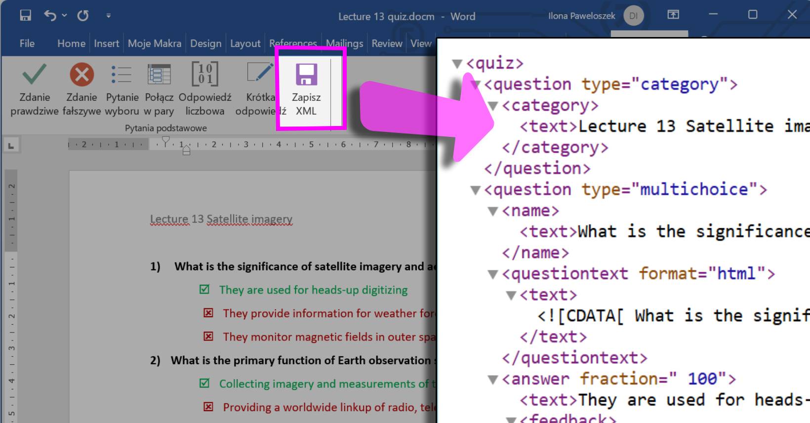 Odgrzebany projekt: generator quizów do Moodle sprzed ery LLM
