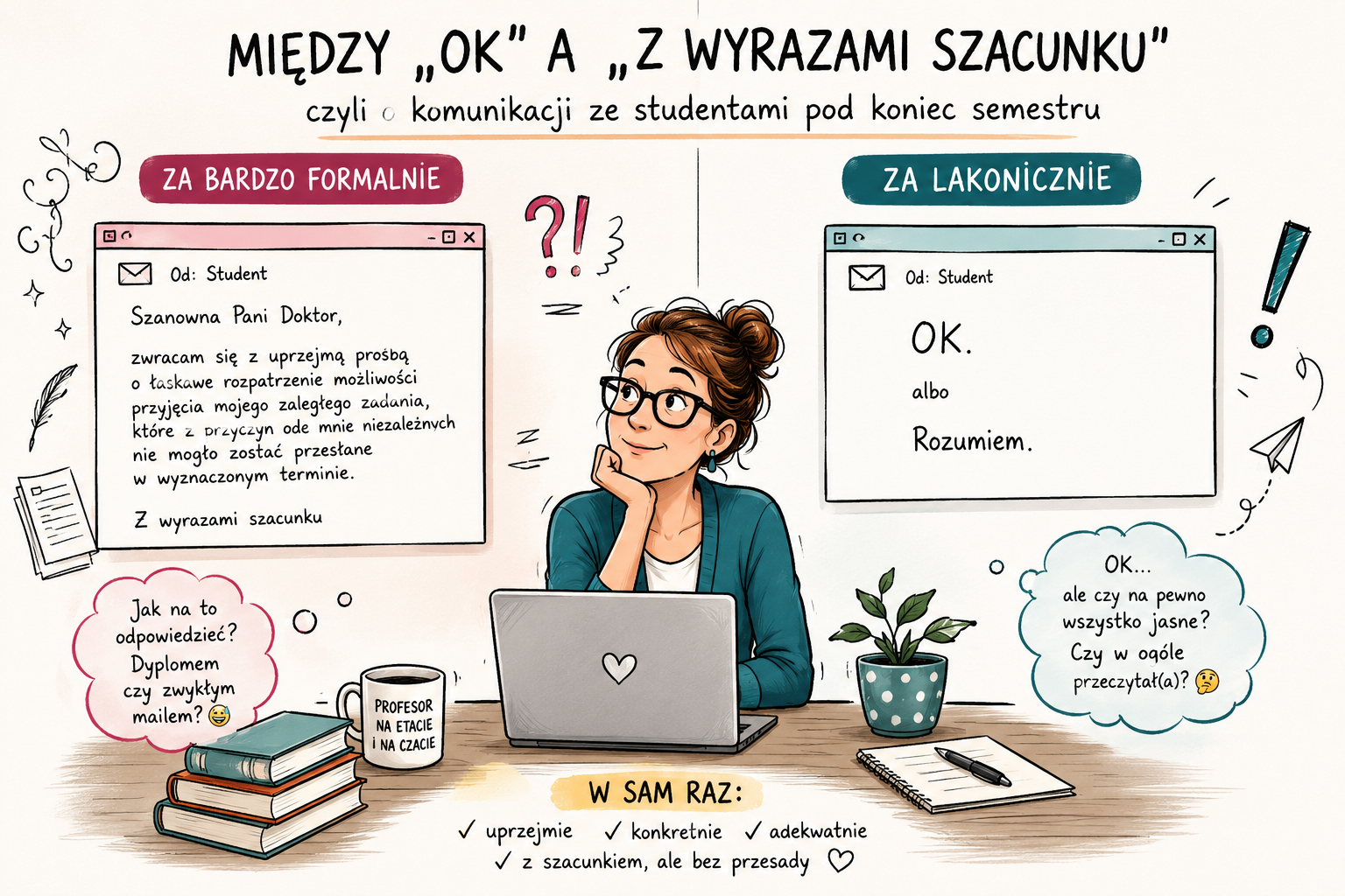 Między „OK” a „z wyrazami szacunku”. O komunikacji ze studentami pod koniec semestru